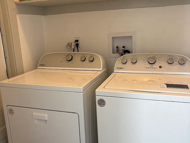 Washer and dryer left by the previous tenant.