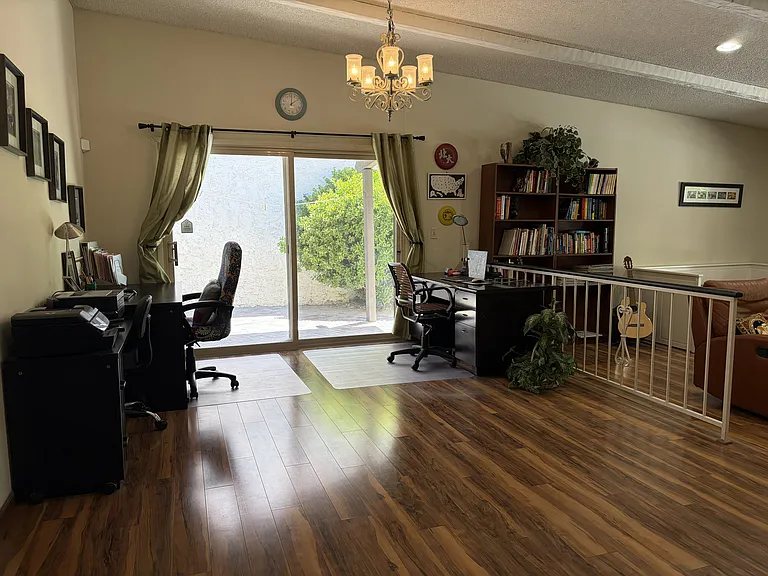 This space could be used as an office or formal dining room.