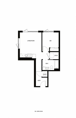 Floor plan 1X1 A