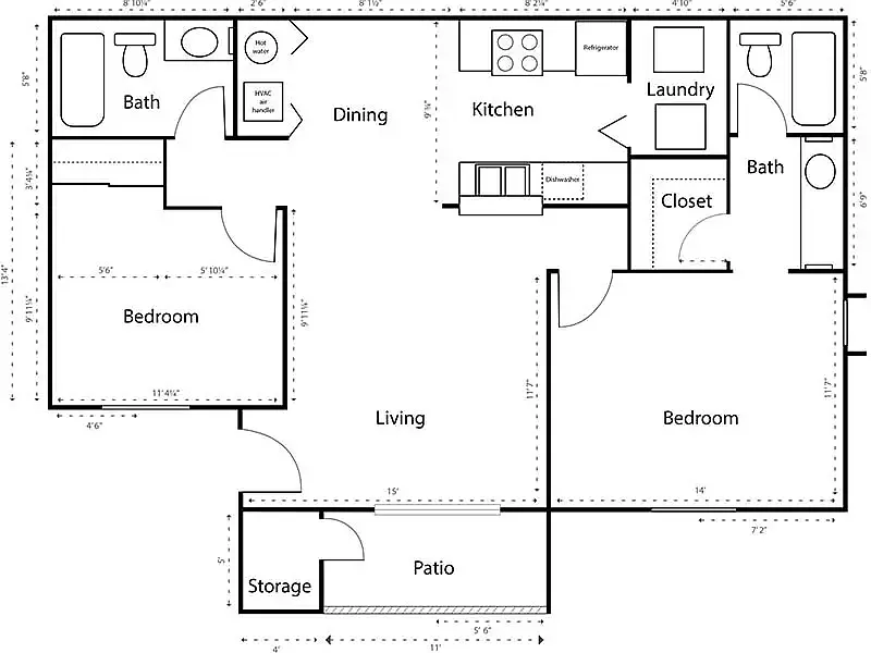 Floor plan 2X2