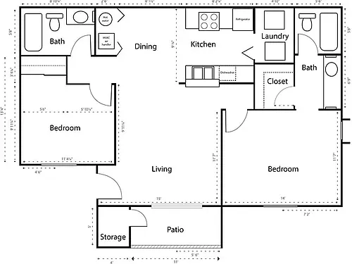 Floor plan 2X2
