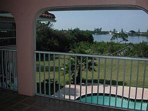 View to pool and bay