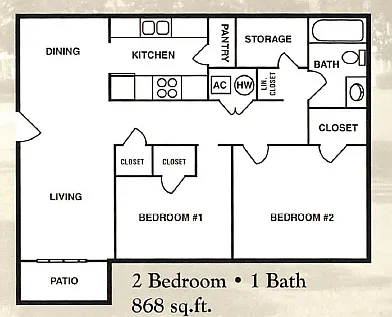 Two Bedroom/ One Bath Two Bedroom/ One Bath