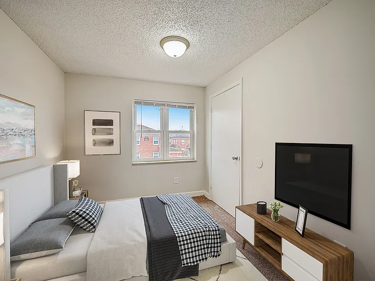 3 BR 2 BA Recently Renovated Townhouse Style Apartments featuring New gray carpet, Neutral paint scheme, Premium hardwood-style flooring, Neutral paint scheme, Upgraded light fixtures, New cabinets, Matching stainless steel appliances, Washer/Dryer, Air c