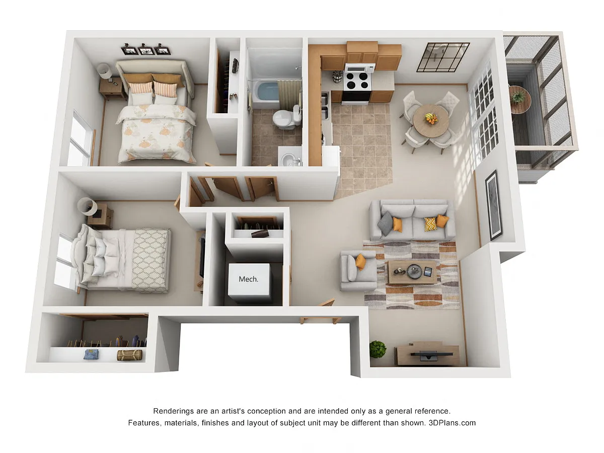Floor plan Two Bedroom B