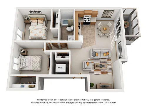 Floor plan Two Bedroom B