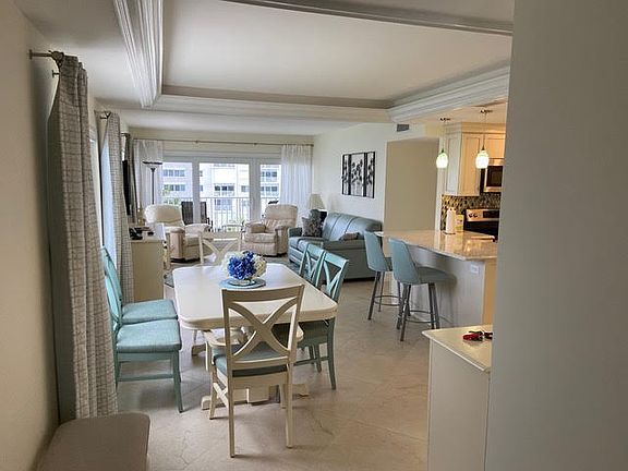 Living room and dining room