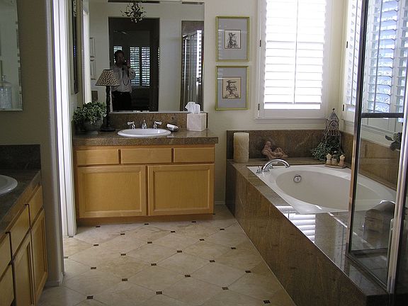 Master bath with separate tub and shower
