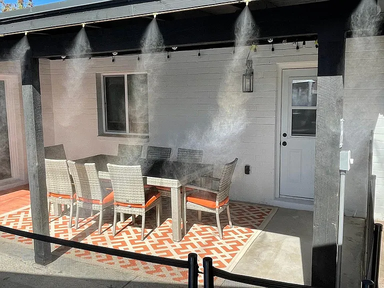 Outdoor Dining with Misters to keep you cool