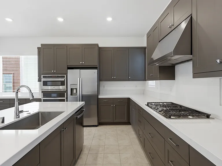 Kitchen cabinets color switched to white