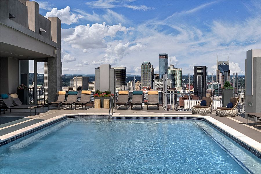 Rooftop, resort-style pool