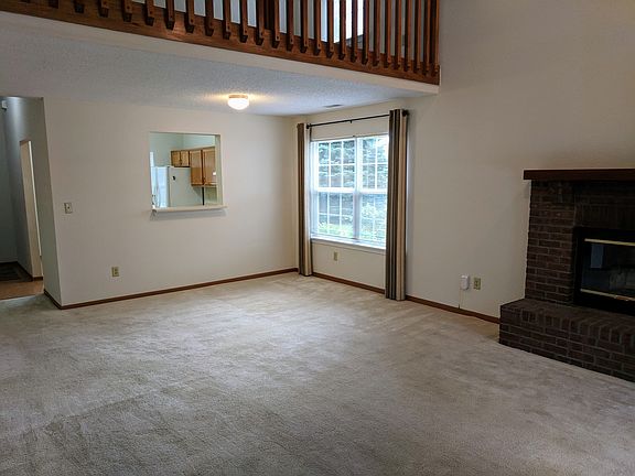 open living/dining area