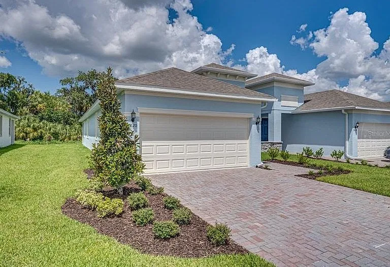 Front Elevation with 2 Car Garage