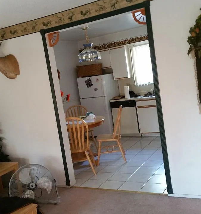 Very Large living room with wide open good sized kitchen