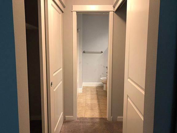 Two closets in master bedroom