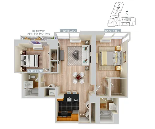 Floor plan Furnished-f-B15-1017