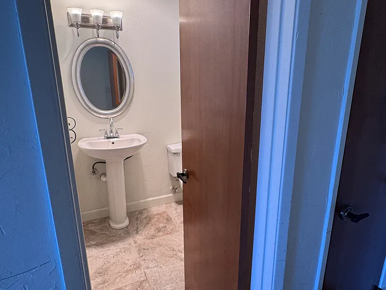First floor half bath.