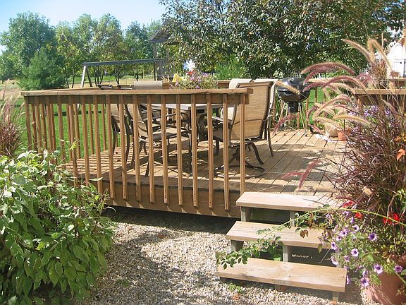 Deck overlooking golf course