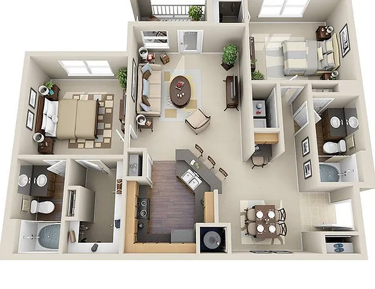 2 Bedroom | 2 Bath | 1186 SF 2 Bedroom | 2 Bath | 1186 SF