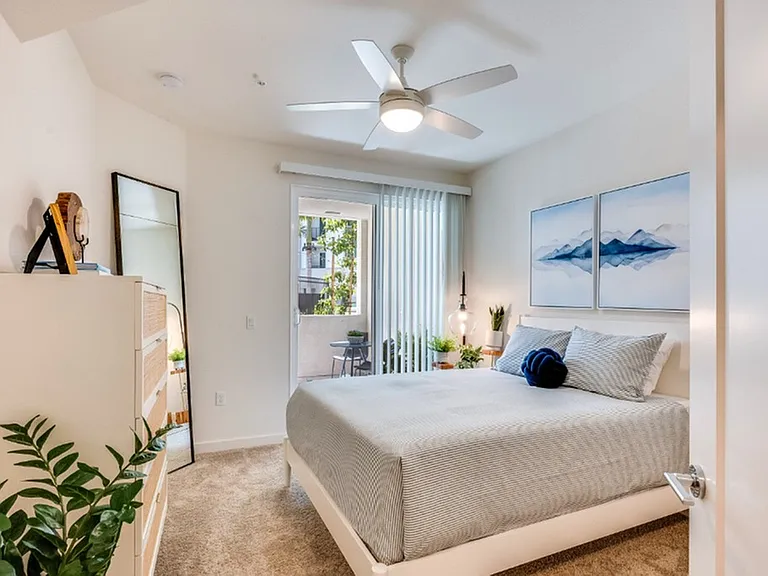 Primary suite with patio and large walk in closets.