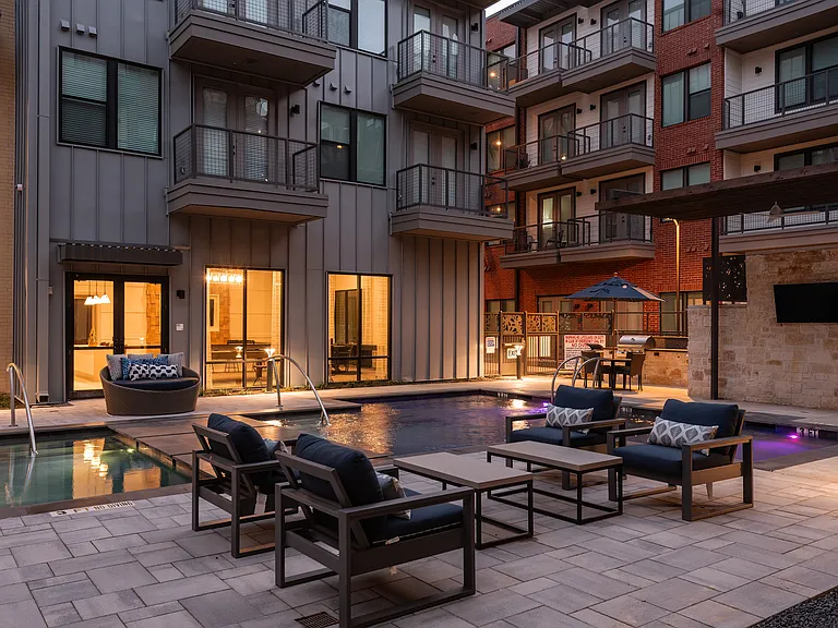 Luxury Poolside At Night