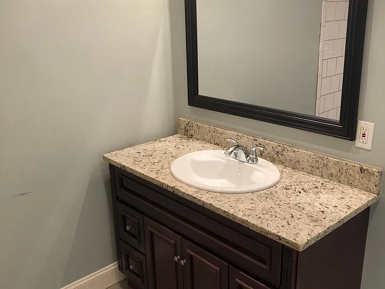 bathroom vanity, granite
