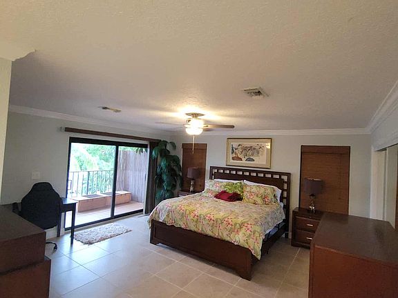 Master bedroom and patio