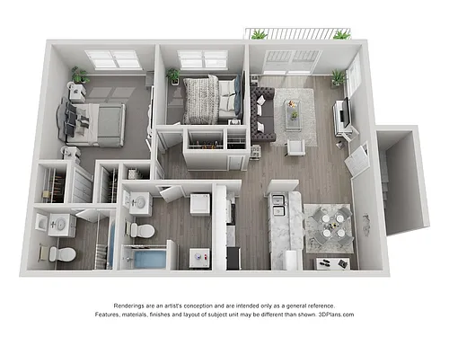 Floor plan Two Bedroom