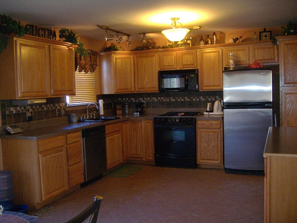 open kitchen with all appliances to stay