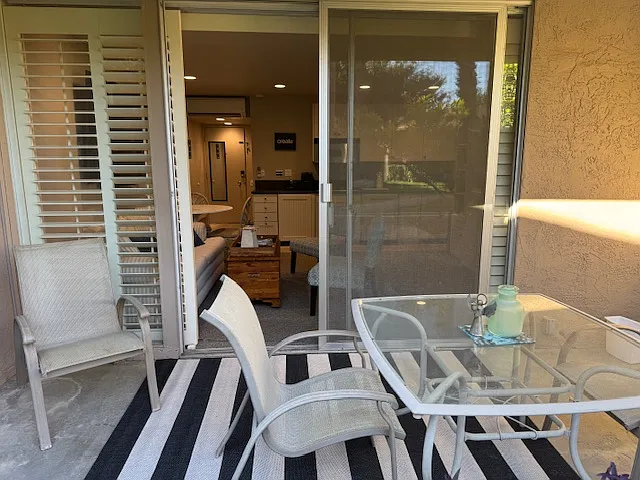 Rear patio.