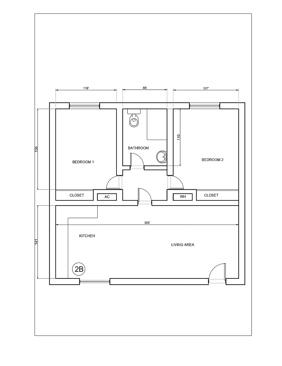 Floor plan 2B Floor Plan