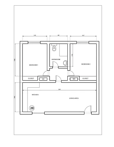 Floor plan 2B Floor Plan