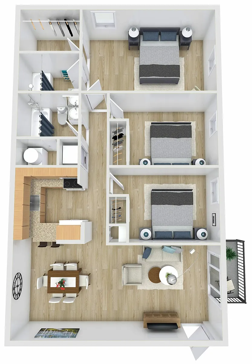 Floor plan Silvertree 3bd