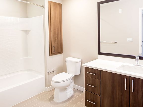 Bathroom - Signature Collection ( Walnut Fnish) Unit 571- Avalon Dublin Station III Interiors