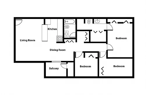 Floor plan 3 Bedroom