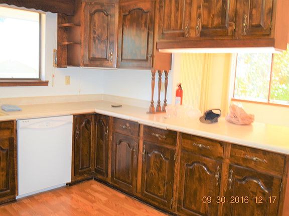 Kitchen has extra counter space and dishwasher