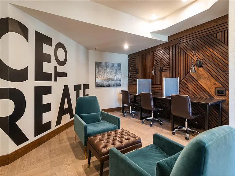 Conference room for residents to work and relax