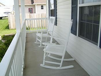 Front porch large enough for rockers.