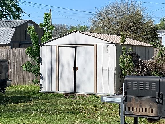 Shed for outside storage.