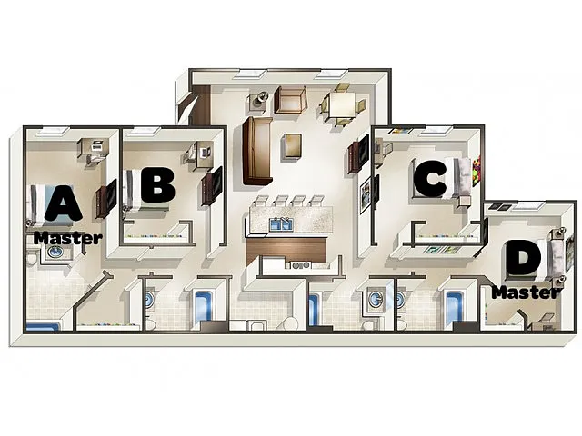 Floor plan D3 Floor Plan (Dumaine)