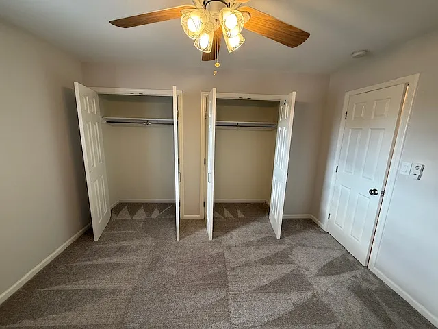 Closets offer great storage.