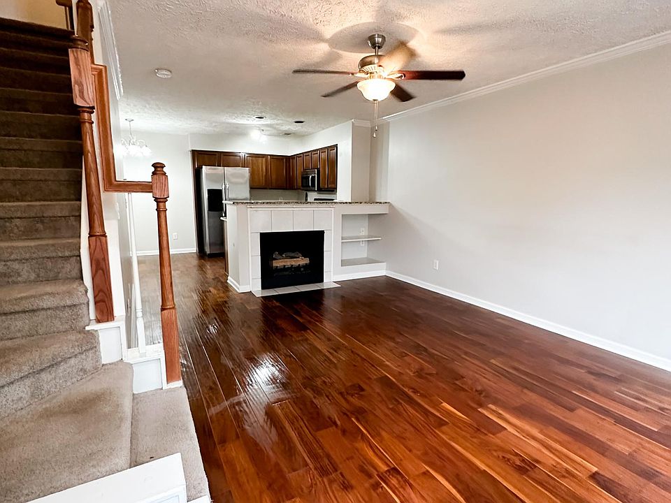 View from front door
gas fireplace