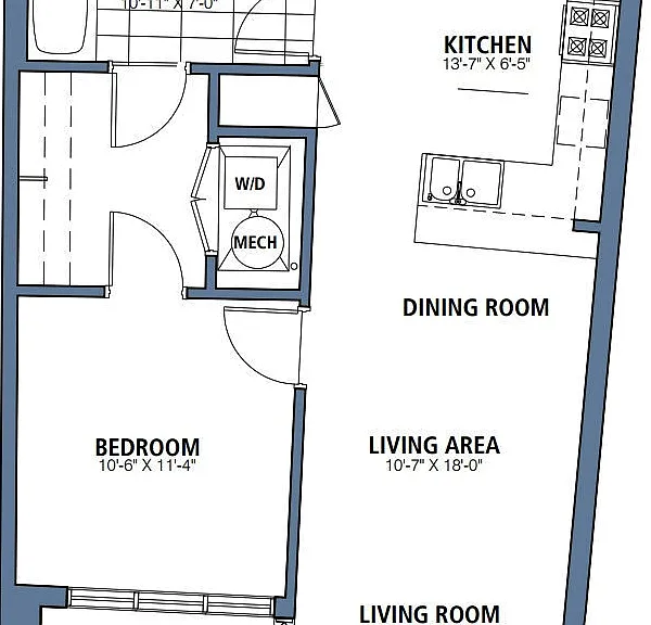 A floor plan Flats at East Bank