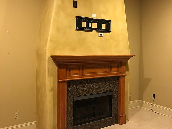Den fireplace