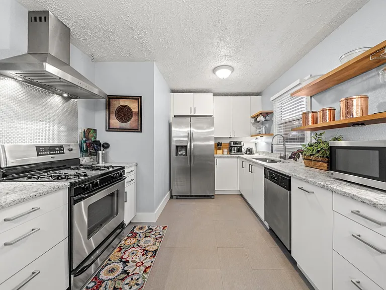Kitchen with Stainless Steel Appliances, Granite Countertops