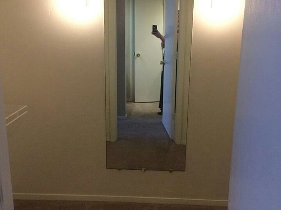 Walk in closet in hallway