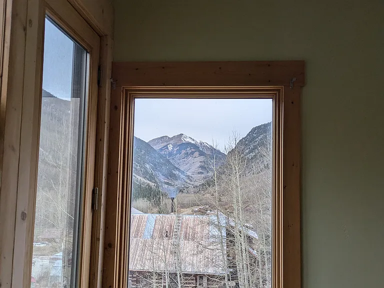 west view of Sunshine mtn. from master bedroom