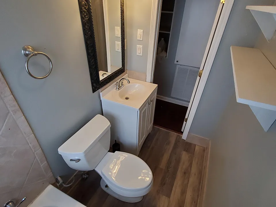 Updated bathroom.