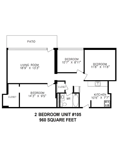Floor plan 2 Bedroom