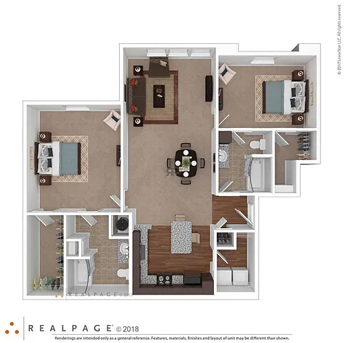 Floor plan 2 BD Craftsman Premier w/Sunroom